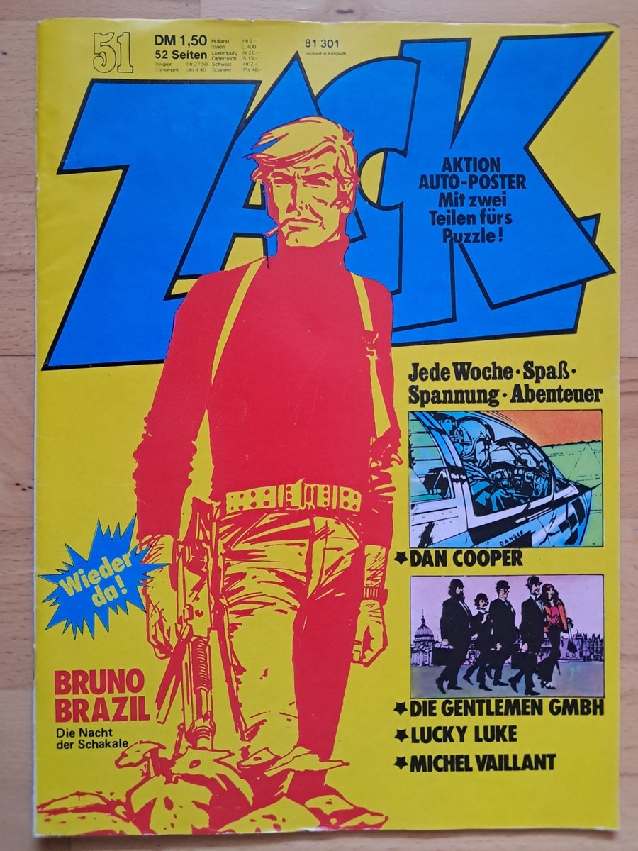 ZACK n.51 del 1973 Lucky Luke, Dan Cooper, Bruno Brazil, Michel Vaillant - OTTIMO
