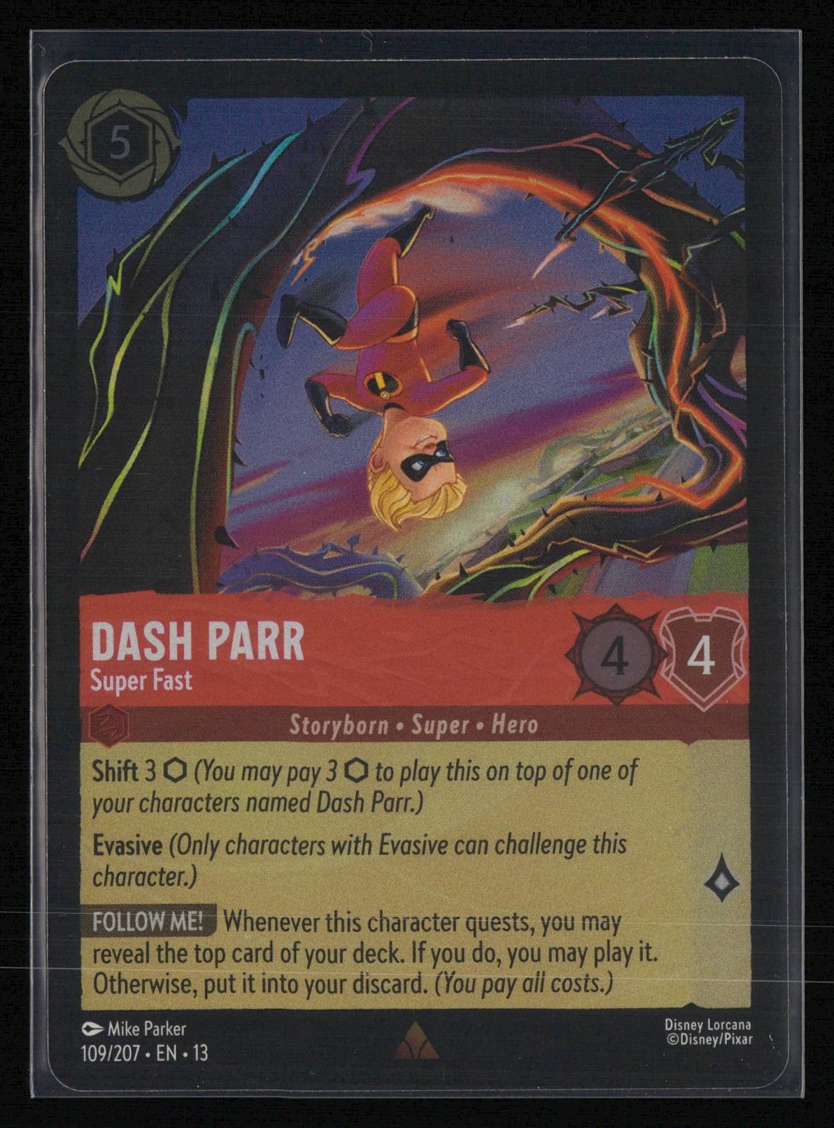 Dash Parr - Super Fast 109/204 Rare Attack of the Vine! Lorcana Near Mint