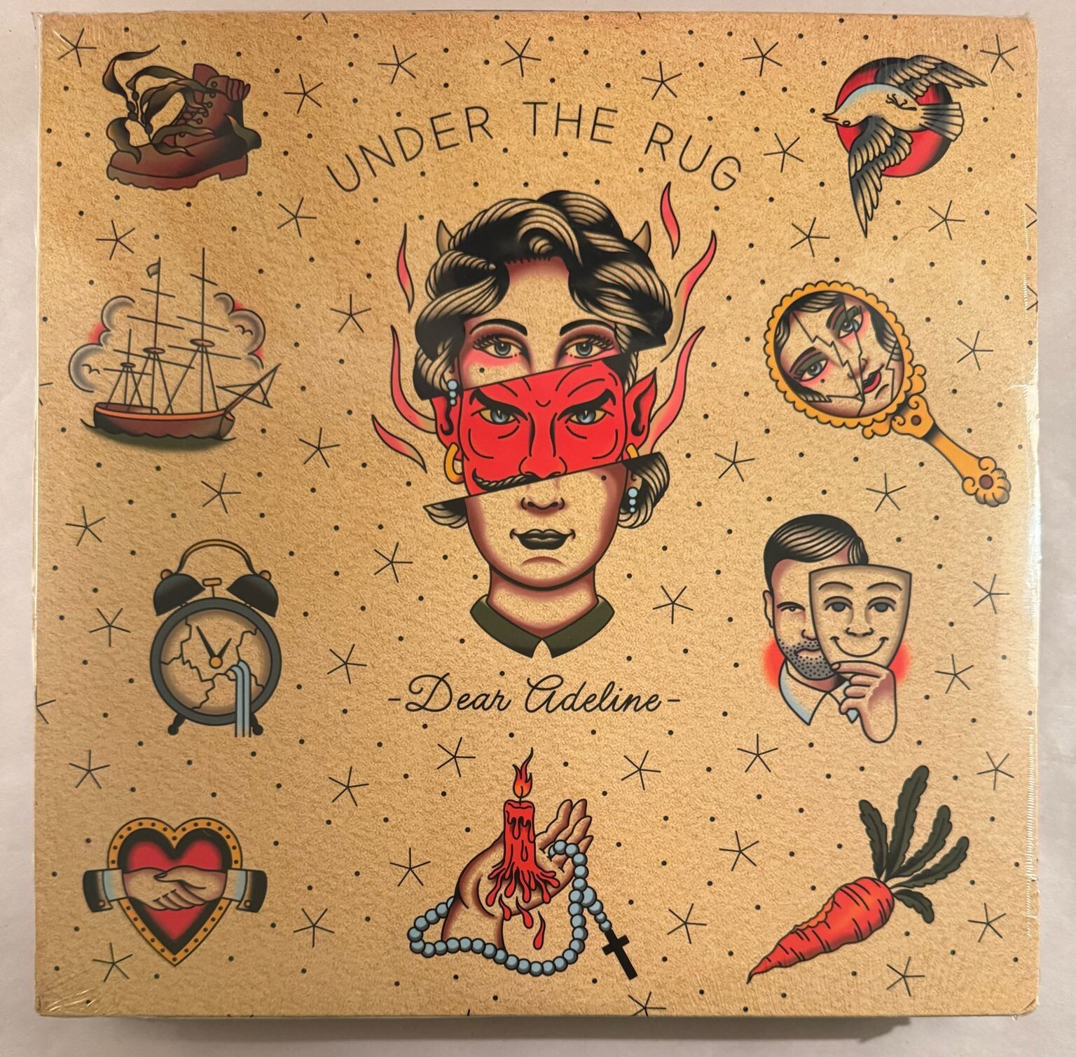 UNDER THE RUG – DEAR ADELINE - LIMITED RED COLOR VINYL LP NEW - A16