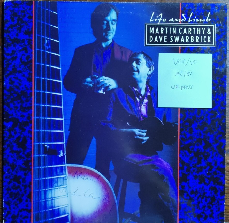 Martin Carthy & Dave Swarbrick Life And Limb Vinyl Record VG+/VG SPD1030 1990