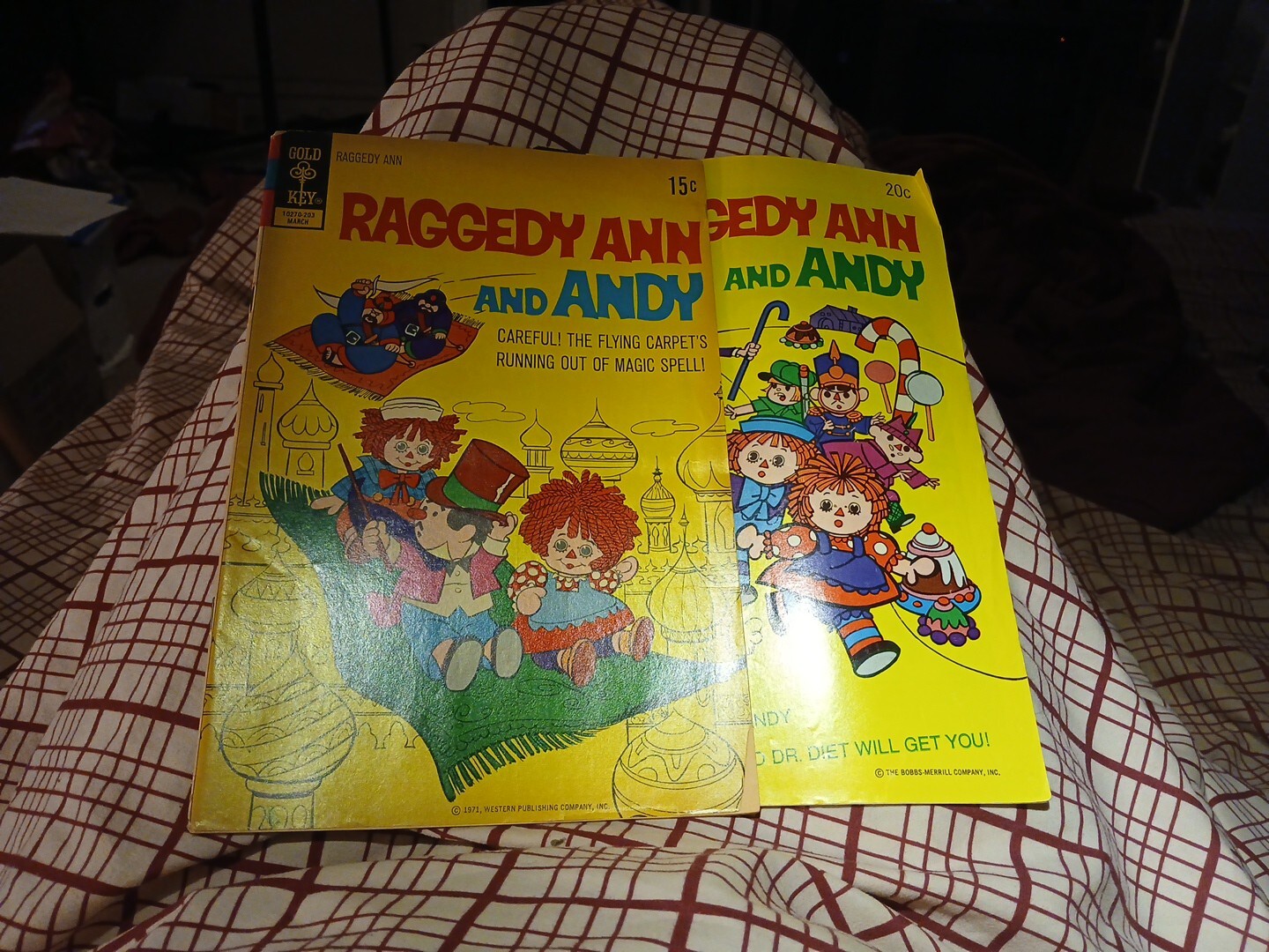 Lotto fumetti Raghedy Ann e Andy 2, 6 Gold Key 1972 età del bronzo run set collezione