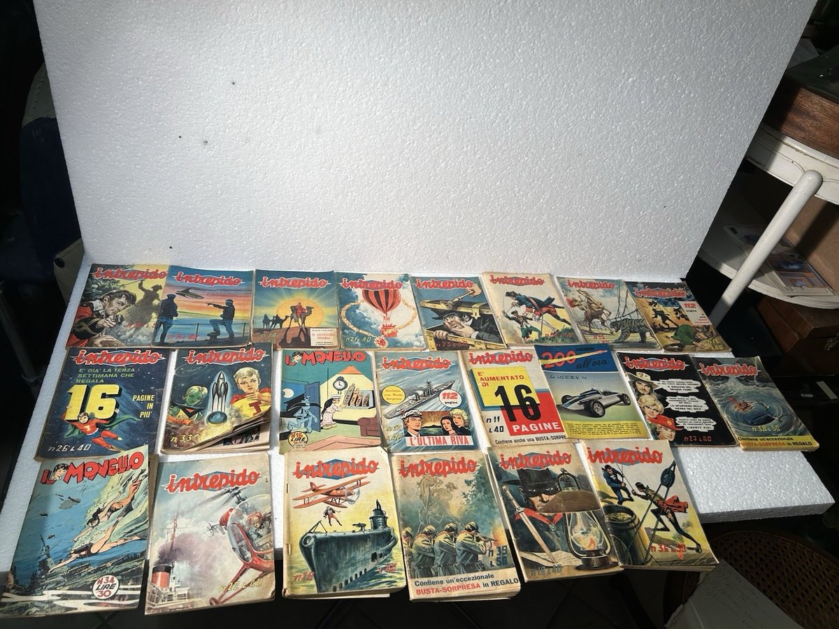 INTREPIDO-MONELLO LOTTO 22 ALBI ANNI 1960 OLD COMICS