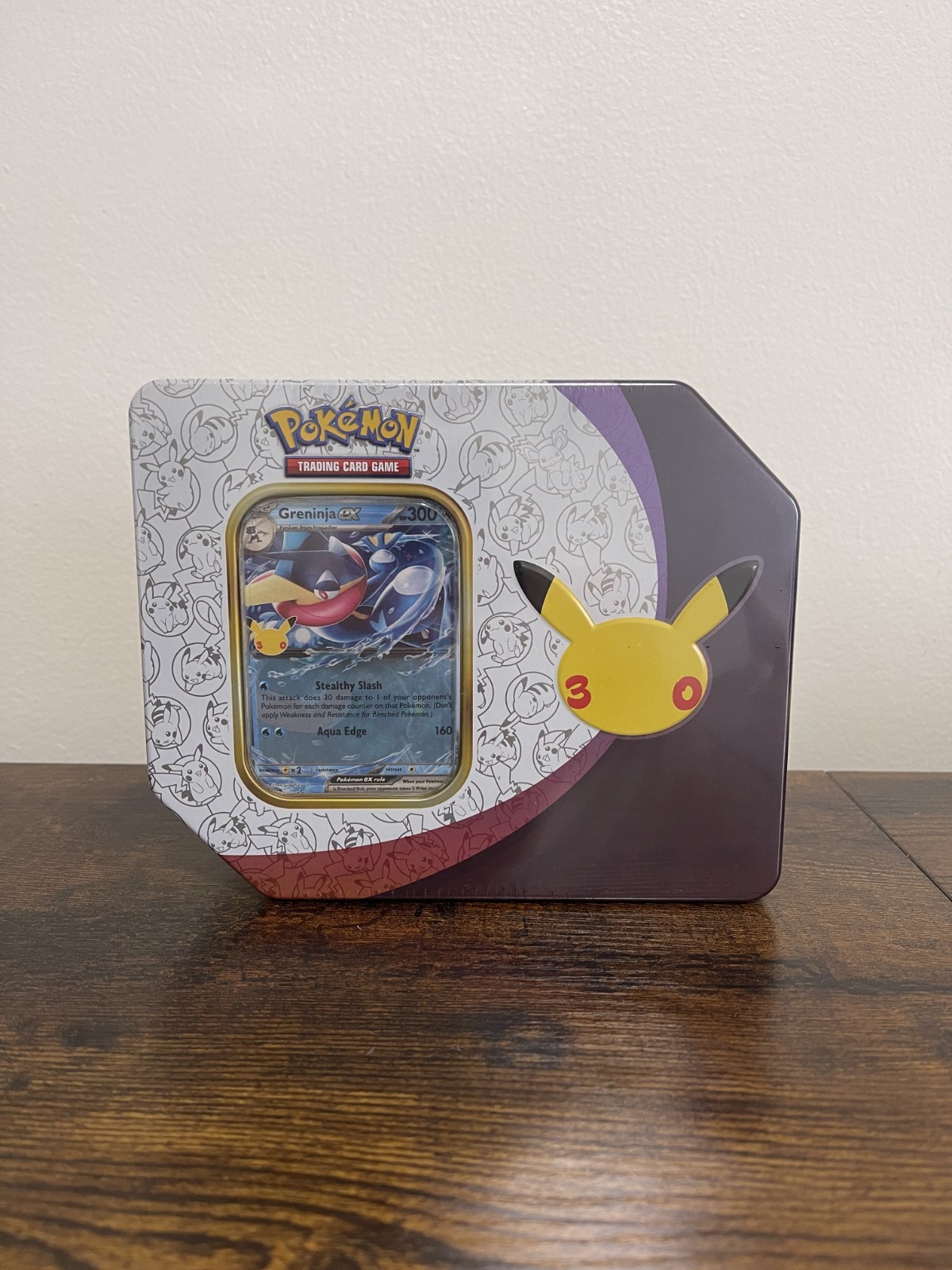 Pokémon TCG 30th Anniversary Celebration Greninja Ex Tin New - IN HAND SHIPS NOW