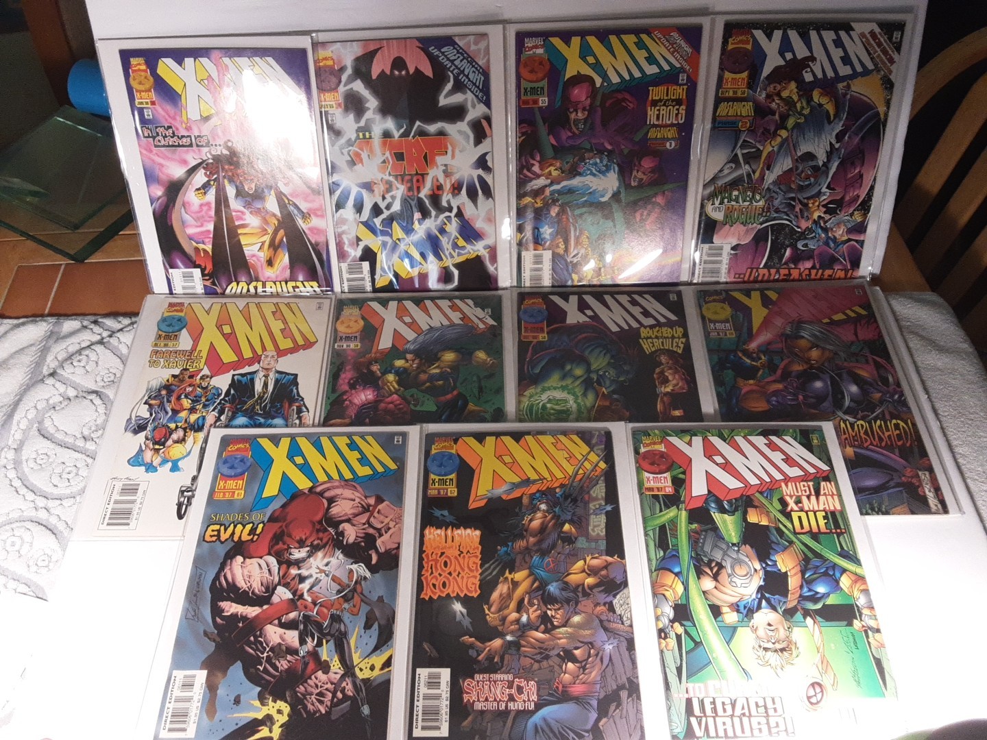 Lotto di 11 - Marvel's 1996 X-MEN Comics # dal 53 al 62 e 64 