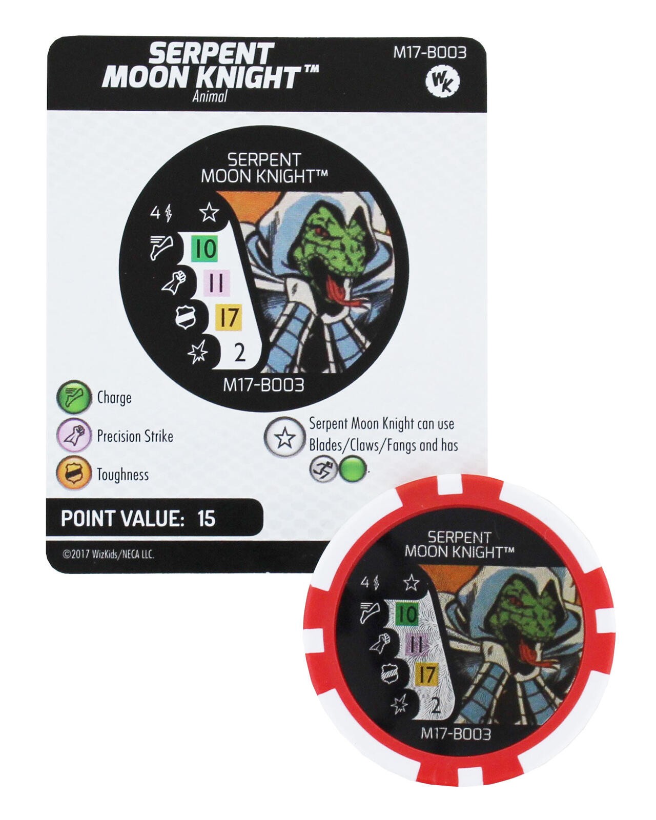 Heroclix Marvel M17-B003/M17-B004 Serpente Daredevil & Luna Knight Token
