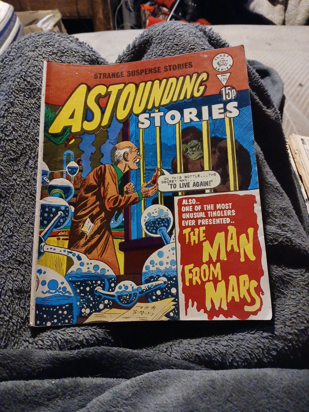 ASTOUNDING STORIES #129 ALAN CLASS FUMETTO VINTAGE BRITANNICO FORMATO GIGANTE