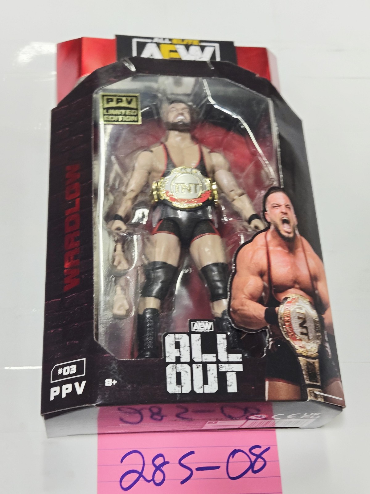 AEW Wardlow All Out PPV Action Figure Edizione Limitata Giocattolo in Scatola Nero Nuova Cintura
