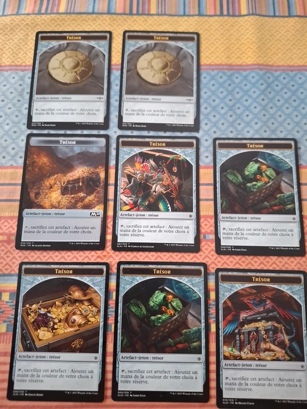 Magic the gathering : Lot de 8 jetons trésor
