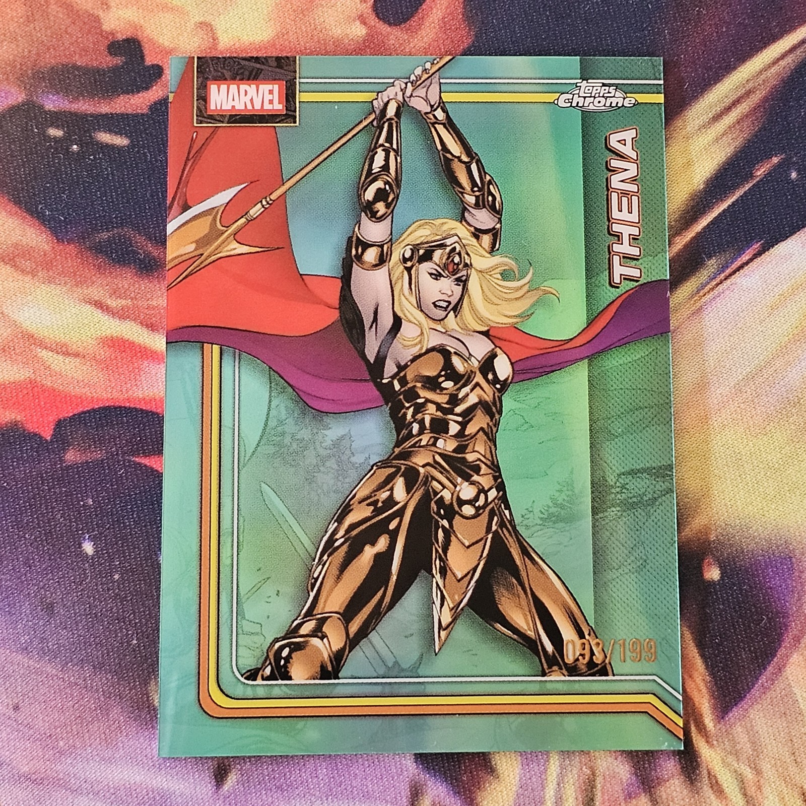 2026 Topps Chrome Marvel Thena /199 rifrattore acqua #176
