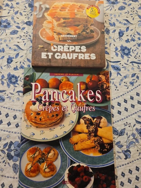 Livres cuisine crêpes pancake gaufres dessert pâtisserie goûter