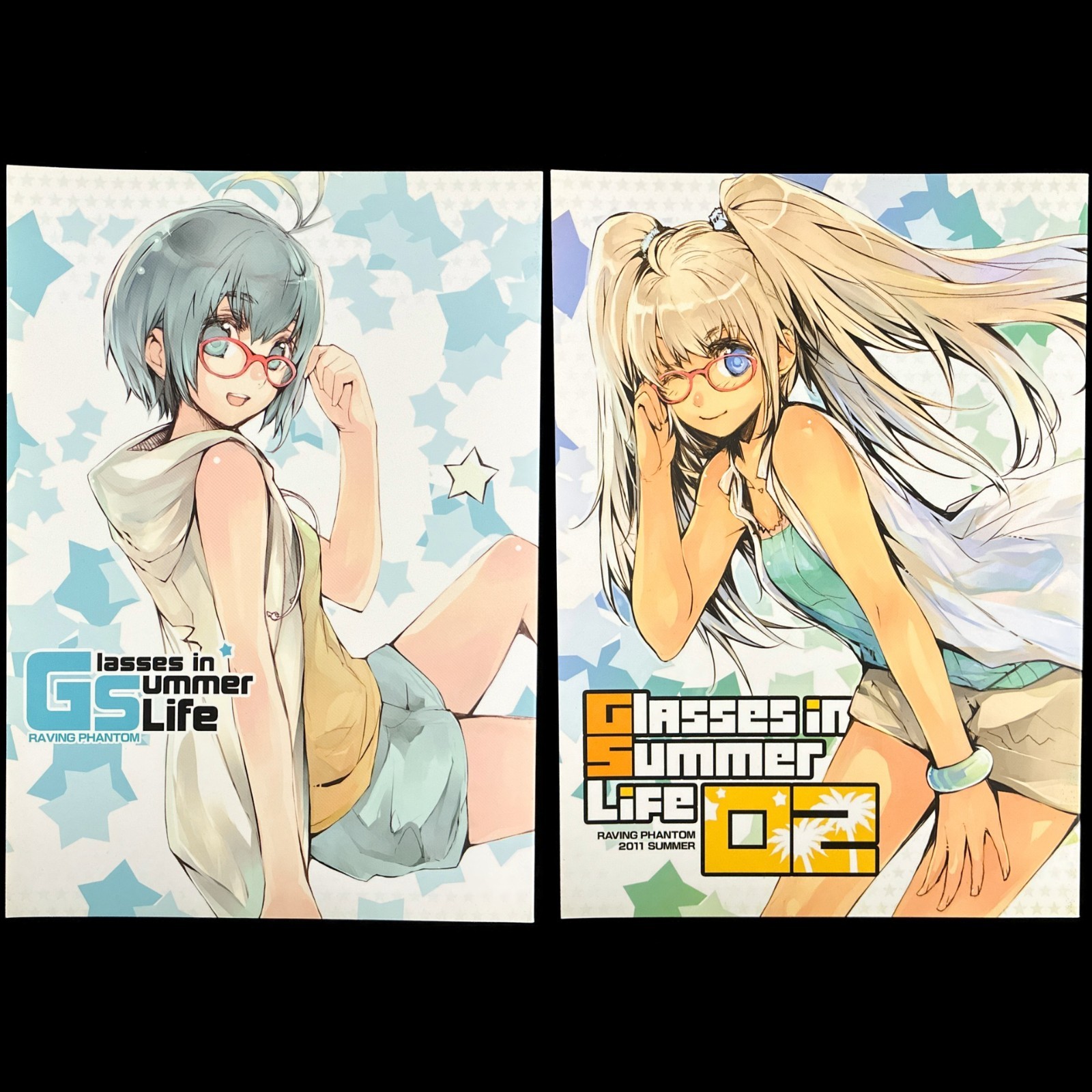 Lotto occhiali RAVING PHANTOM SOUJI FUJISHIMA NELLA VITA ESTIVA ARTBOOK DOUJINSHI