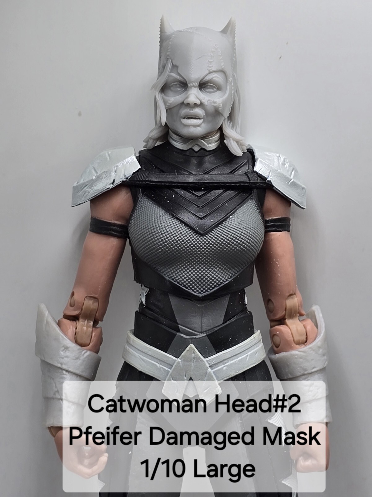 3d Printed Bat Vigilante RETURNS CATWOMAN LARGE HEAD#2  1:10 7"   DC MULTIVERSE
