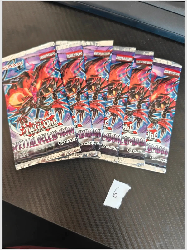 Lotto Mazzetto 6 bustine yu-Gi-Oh! Spettri Dell'ombra sigillate edizione illimitata ita