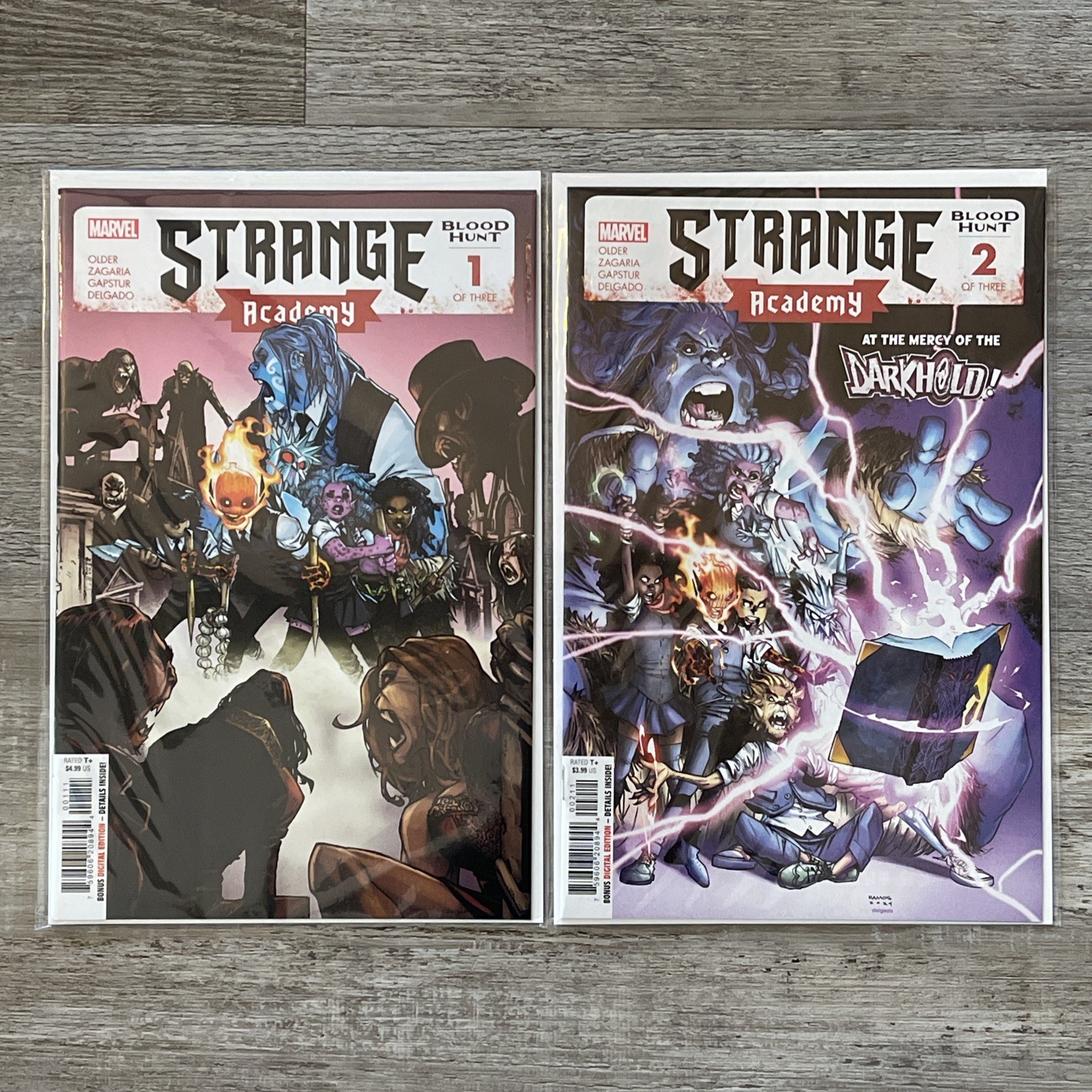 Strange Academy Blood Hunt🩸Lot(x2) ~ #1 & 2 MARVEL COMICS 🔥Bagged & Boarded!