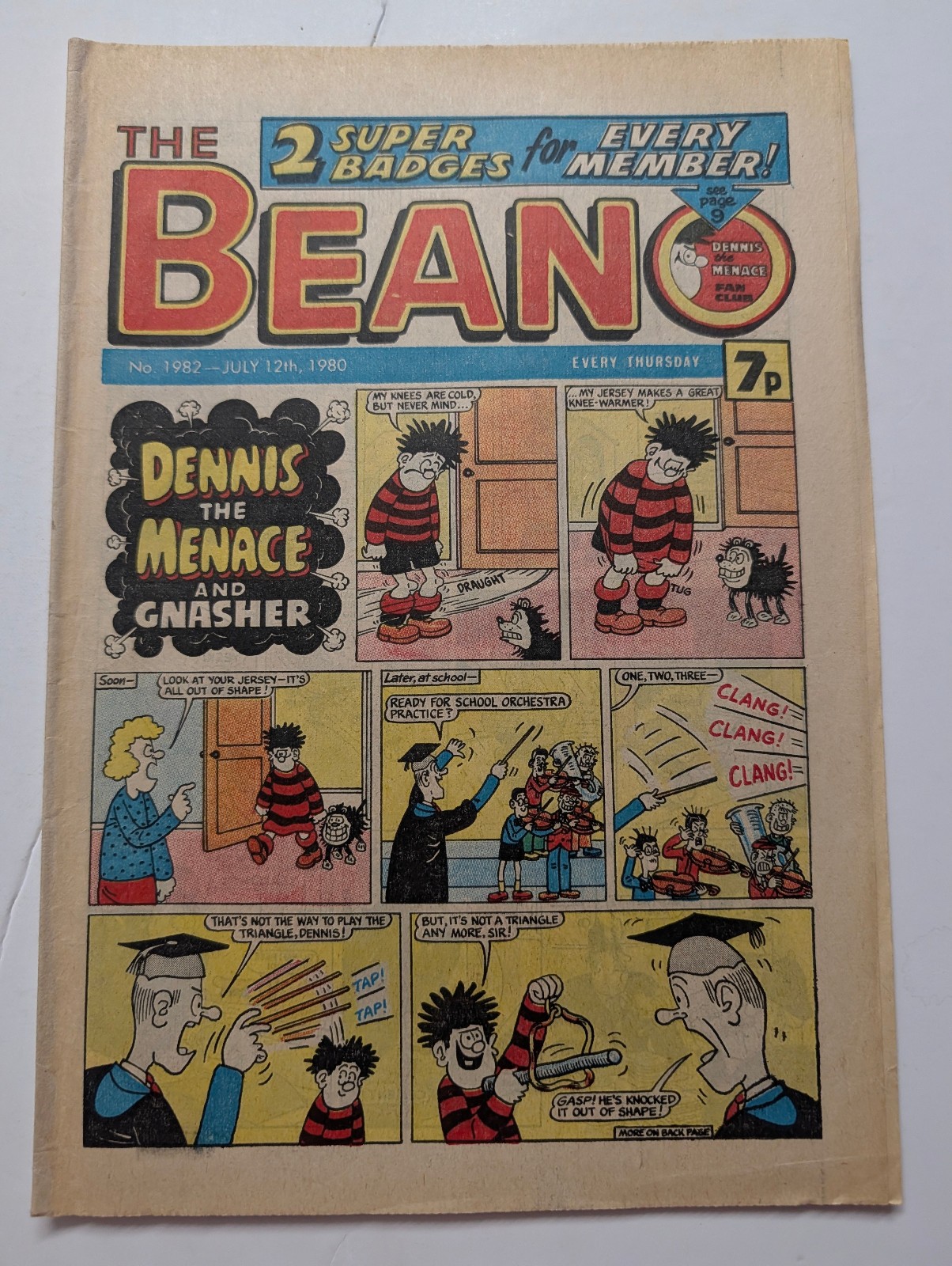 Beano Comic No 1982, July 12th 1980.