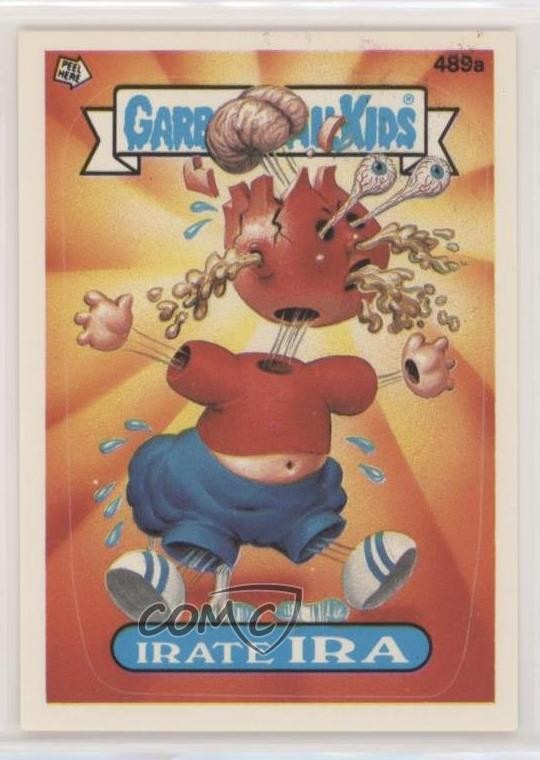 Topps Garbage Pail Kids 1988 serie 12 Irate Ira #489a 0c41