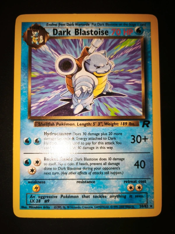 Pokémon Dark Blastoise 20/82 Raro