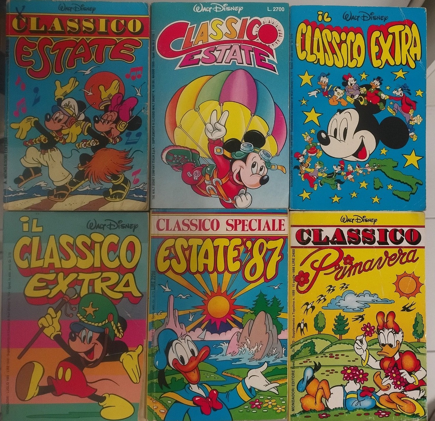 Lotto classici Disney numeri extra, primavera, estate...