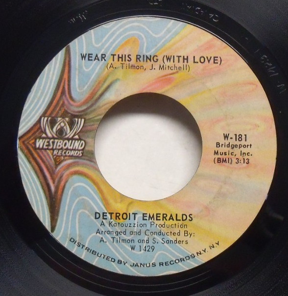 Detroit Emeralds - Wear This Ring (With Love) - 1971 Soul 45 on Westbound