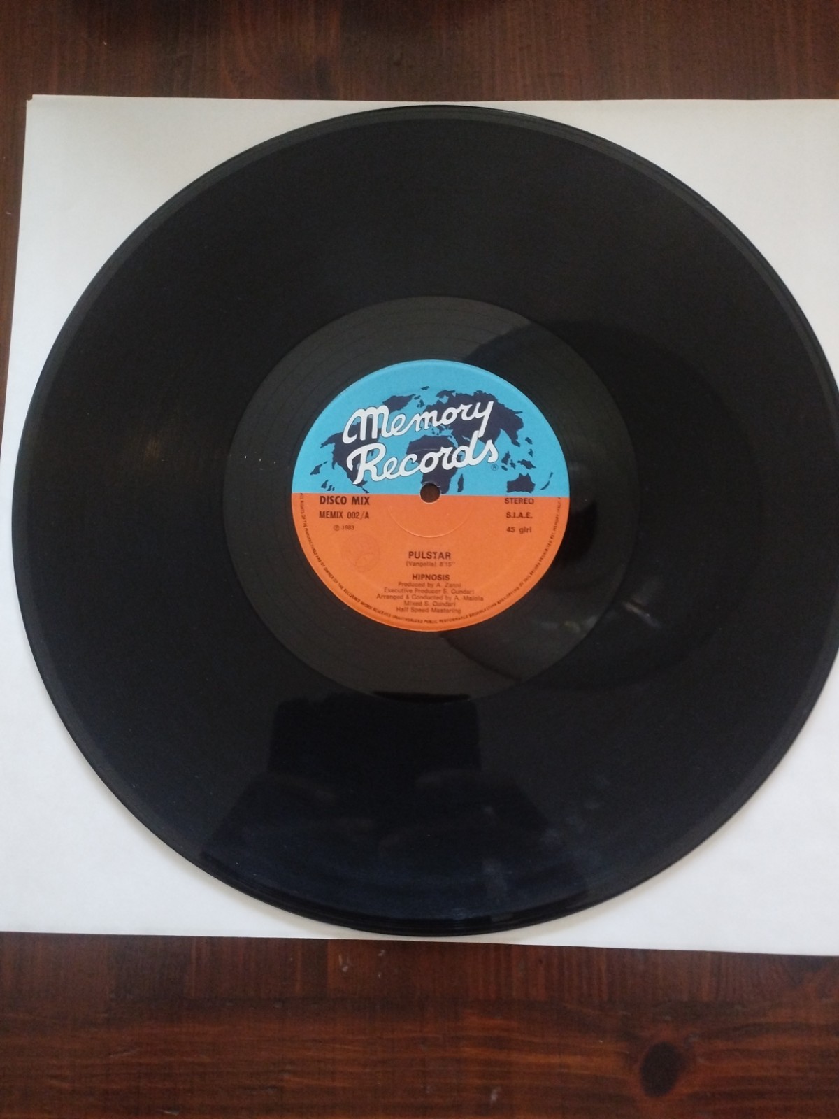 Hipnosis ‎– Pulstar / End Title - Memory - Vinile Disco Mix 12" Italo 1983