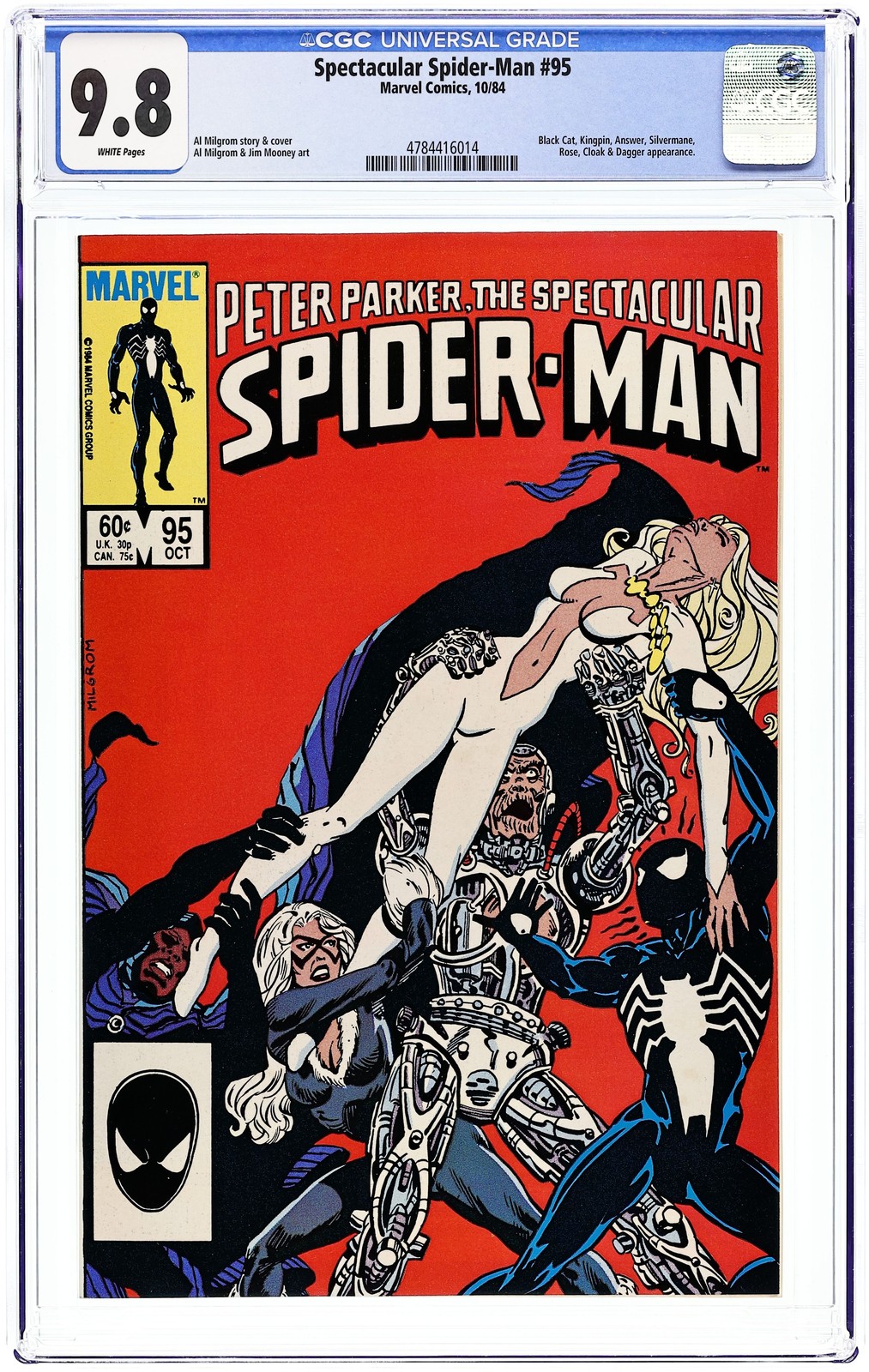 Spectacular Spider-Man Peter Parker #95D CGC 9.8 1984 4784416014