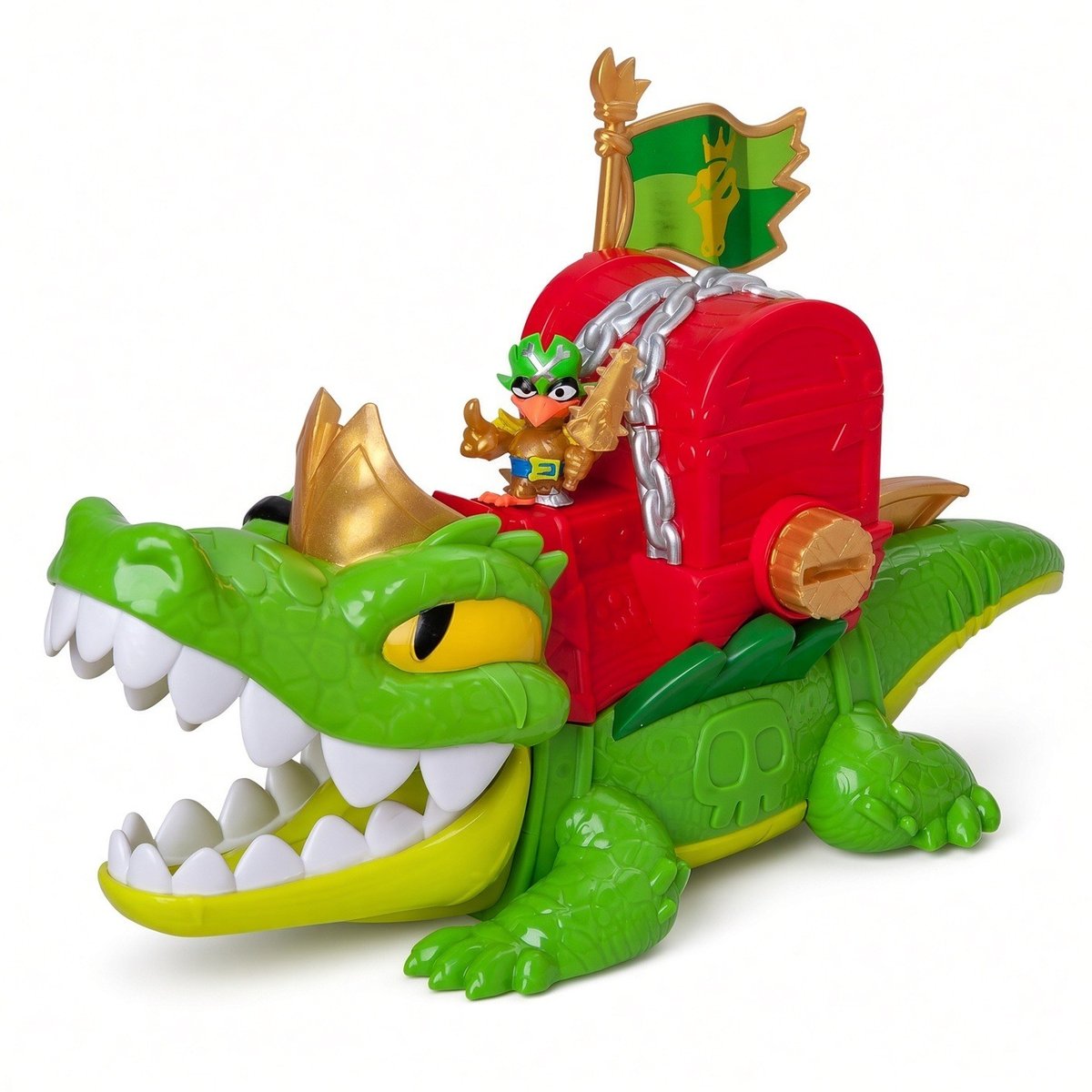 Coccodrillo Piratix Crazy Jungle King Croc con personaggio capitano JawCrush