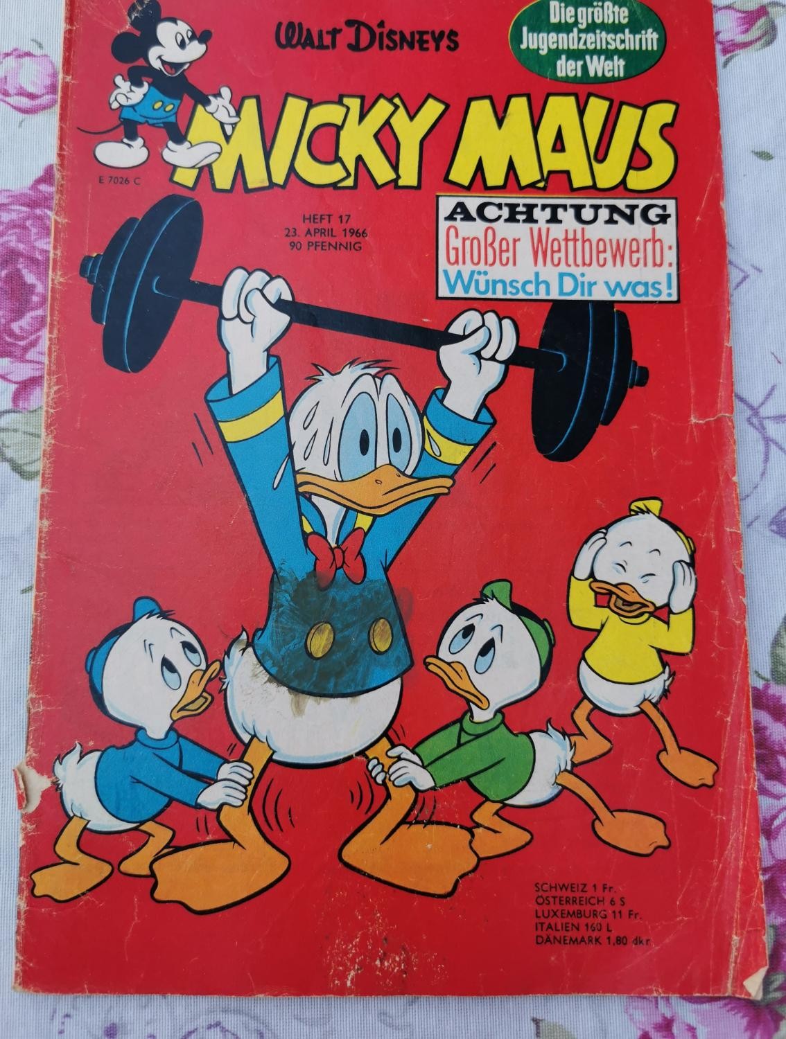 Topolino quaderno 17 del 23.04.1966 Walt Disney MMK giornale storie di espulsione