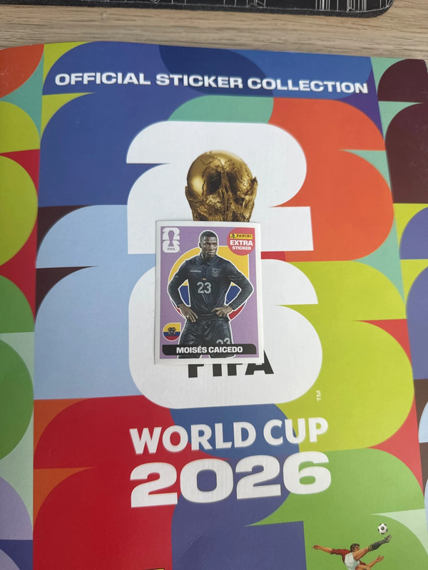 Moisés Caicedo, extras, sticker cromos del mundial