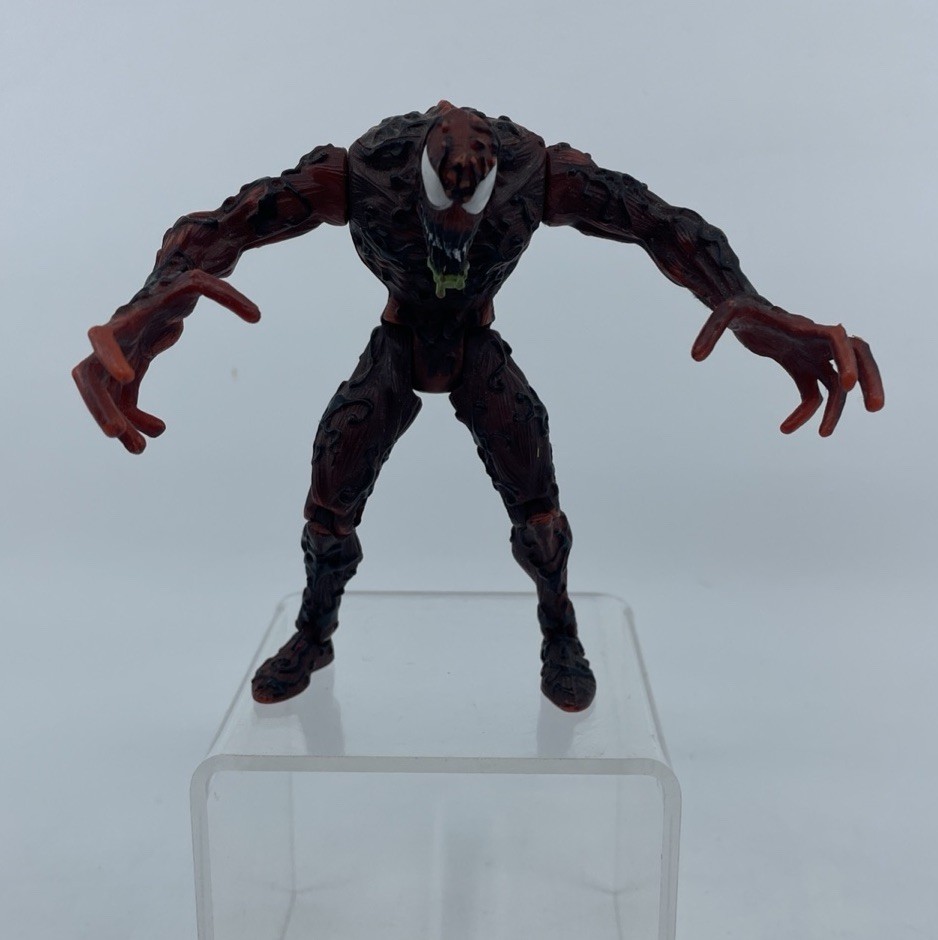 Vintage 1997 Carnage Action Figure Venom Spider-Man Marvel Toy Biz With String