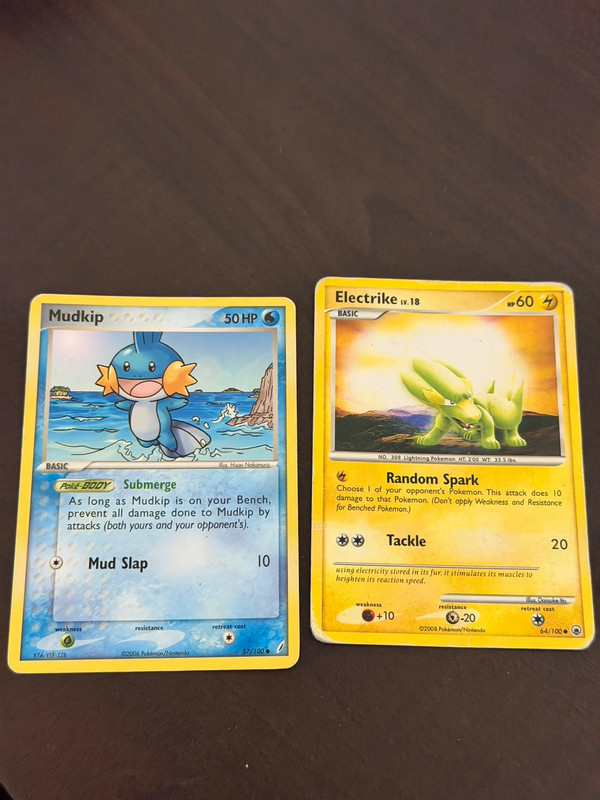 2 cartes Pokémon anglaises