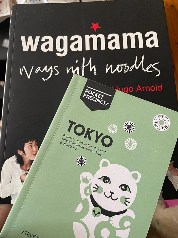 Two Japan Books: "Pocket Precints Tokio" and "Wagamama way with noodles"
