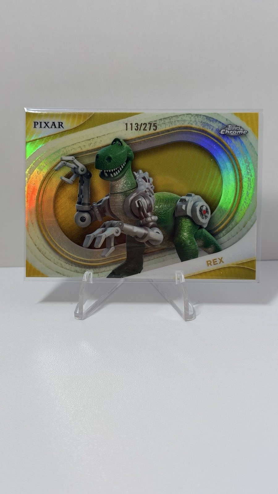 2025 Topps Chrome Disney #92 Rex giallo /275