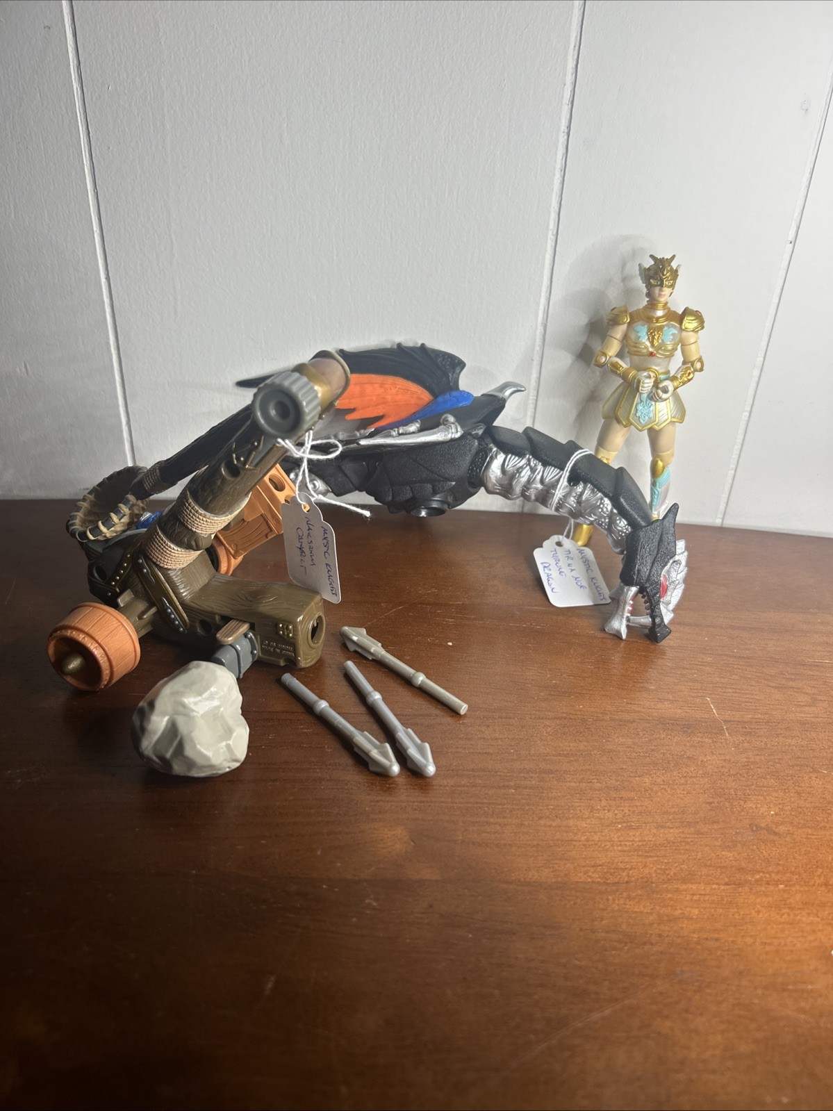 1998 Bandai Mystic Knights of Tir Na Nog lotto di 3 catapulta drago Deirdre Tyrune