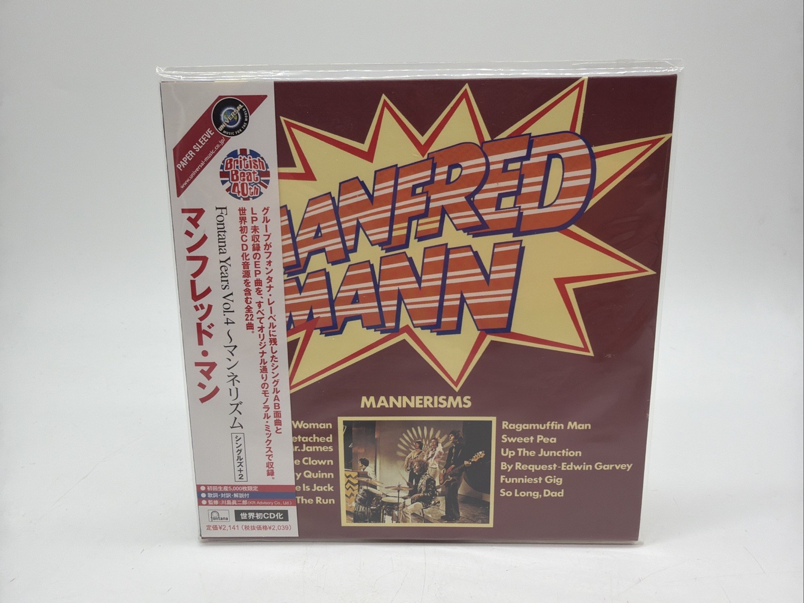 MANFRED MANN - Mannerisms CD Mini-LP Sleeve 2003 Fontana Japan
