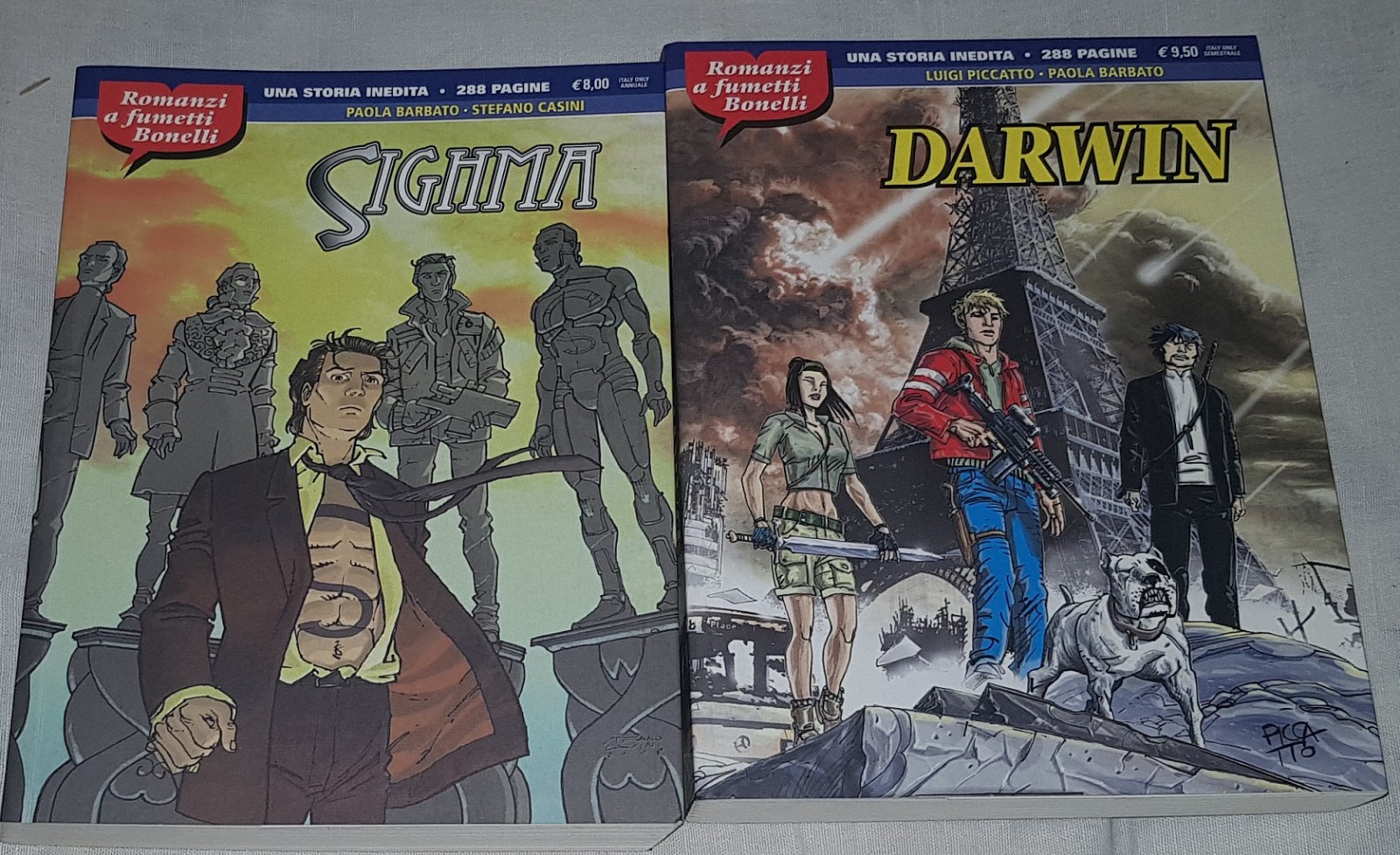 Romanzi a fumetti Bonelli - Sigma + Darwin - Paola Barbato - come nuovi