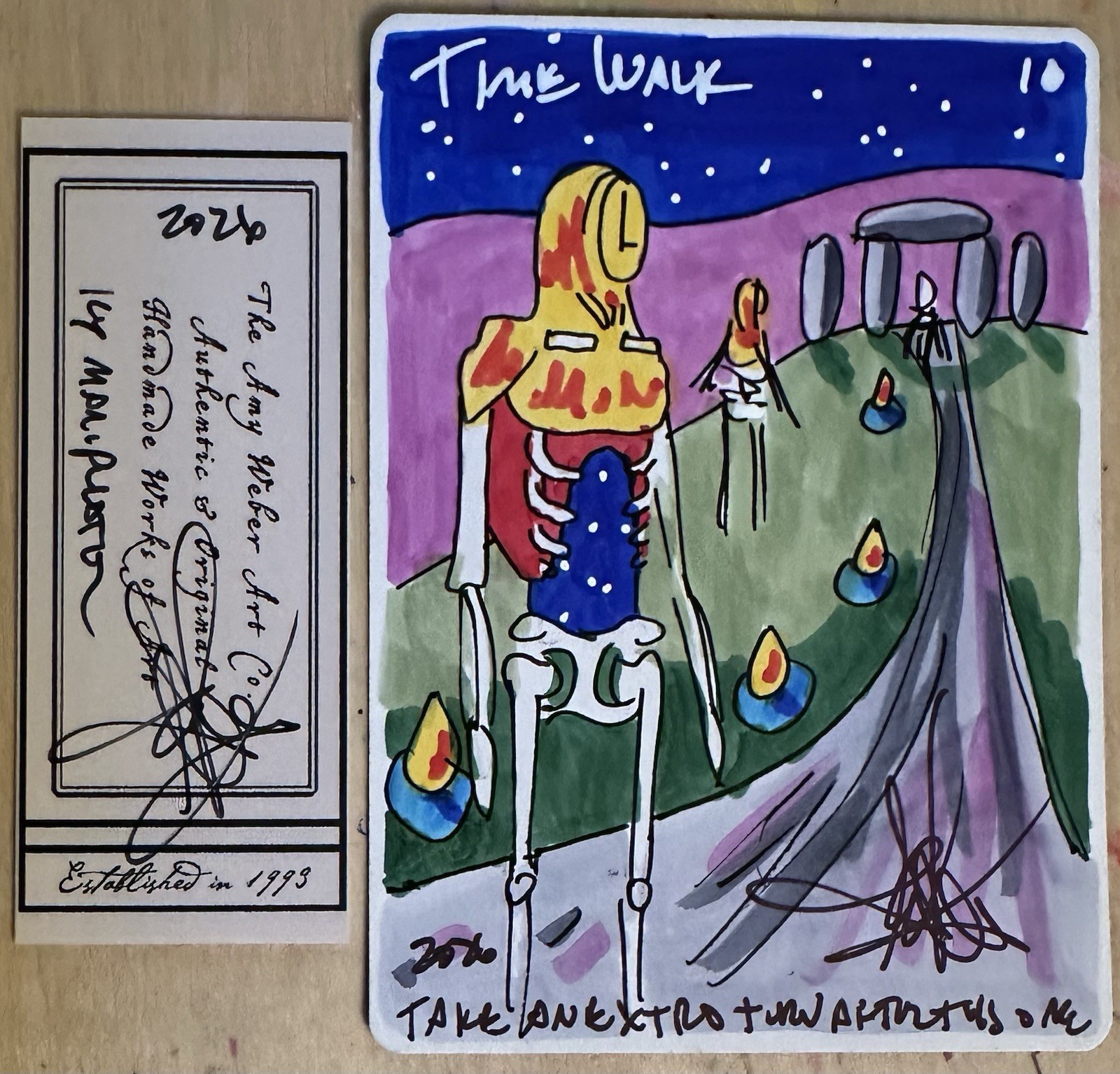 MTG ARTIST PROOF Manipolatore Spagnolo Ghiaccio Passeggiata Tempo AP Sketch Art Amy WEBER Magic