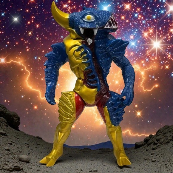 1993 Bandai Mighty Morphin Power Rangers Villain Goo Fish Action Figure