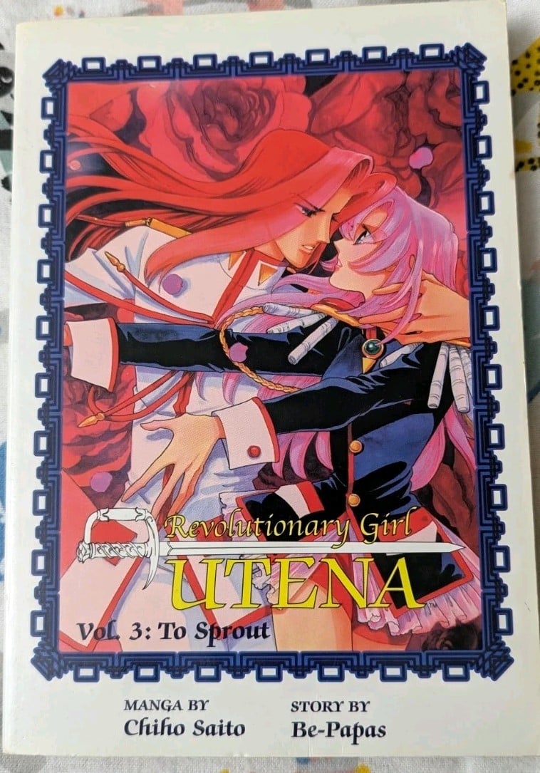 Revolutionary Girl Utena Vol 3 Manga Chiho Saito VIZ capovolto L-R Yuri fuori produzione