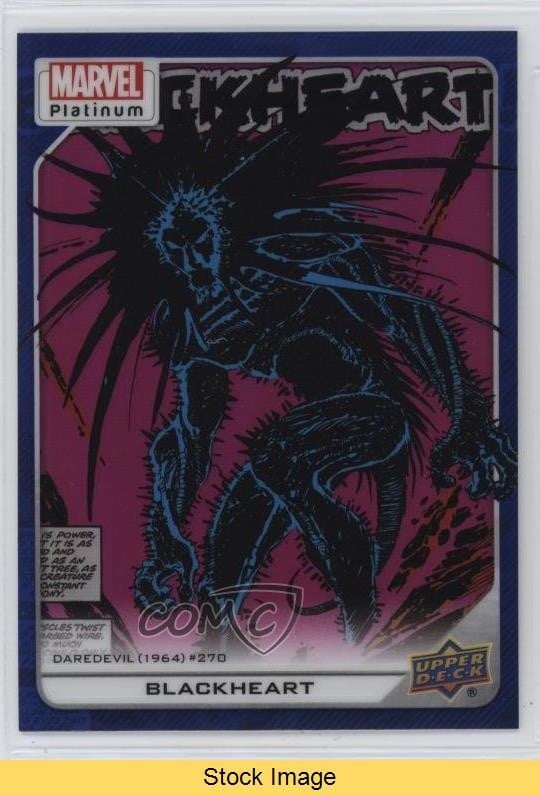 Upper Deck 2023 Marvel Platinum Alta Serie Blu Arcobaleno Cuore Nero LEGGI 0ks3