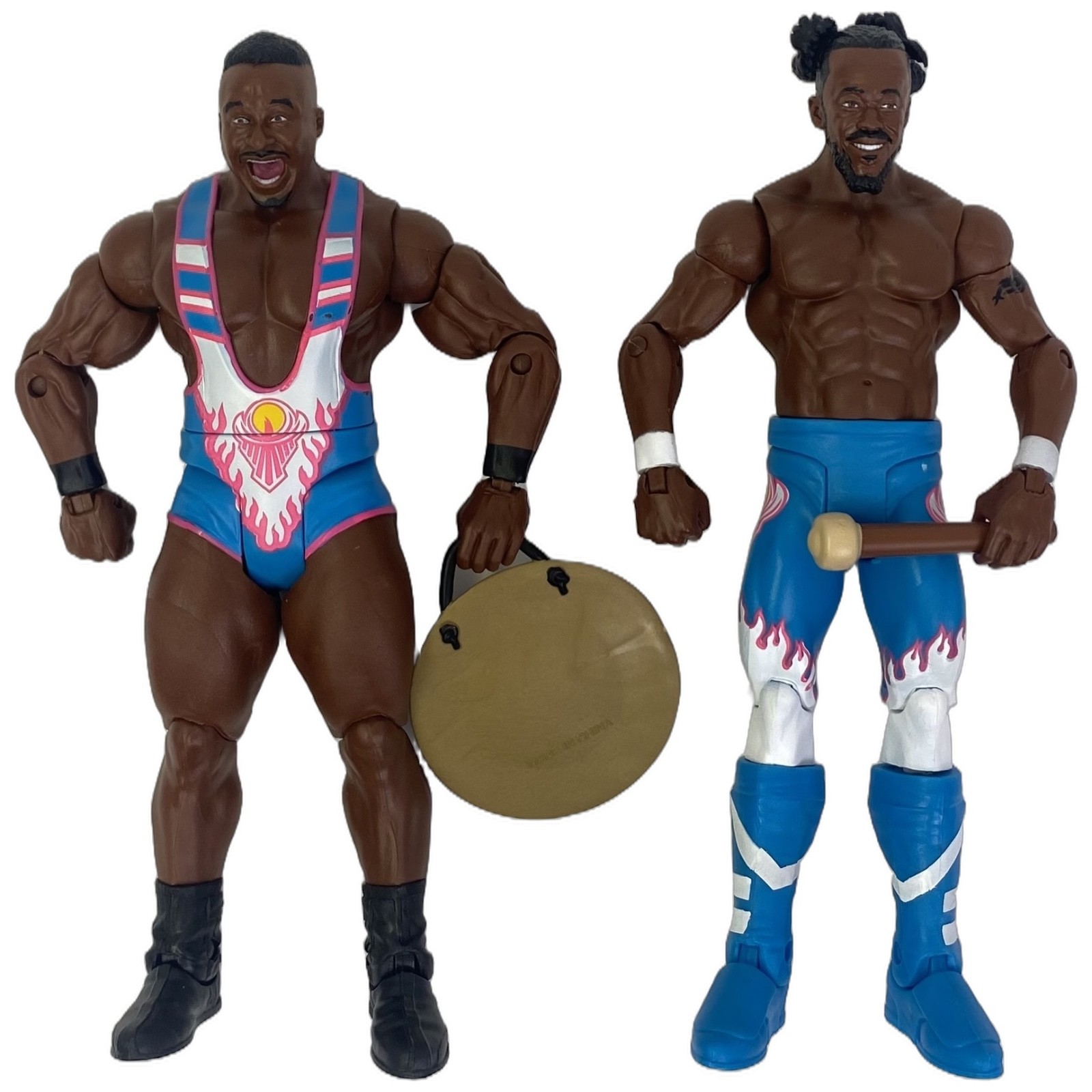 WWE Battle Pack Big E & Kofi Kingston 6" action figure completo Mattel Basic