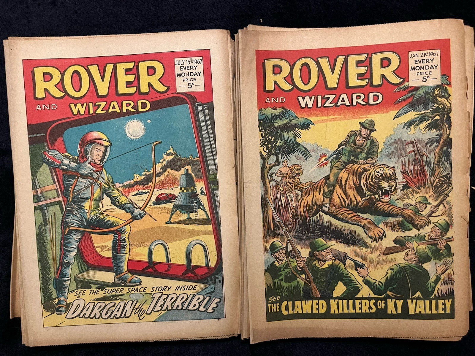The Rover and Wizard Comics x 50 1967 Excellent Condition