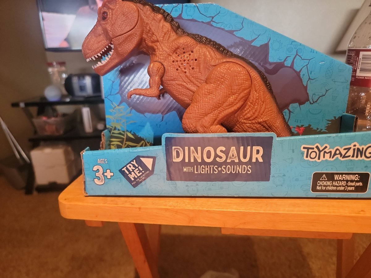 Dinosauro Con Luci E Suoni Marrone