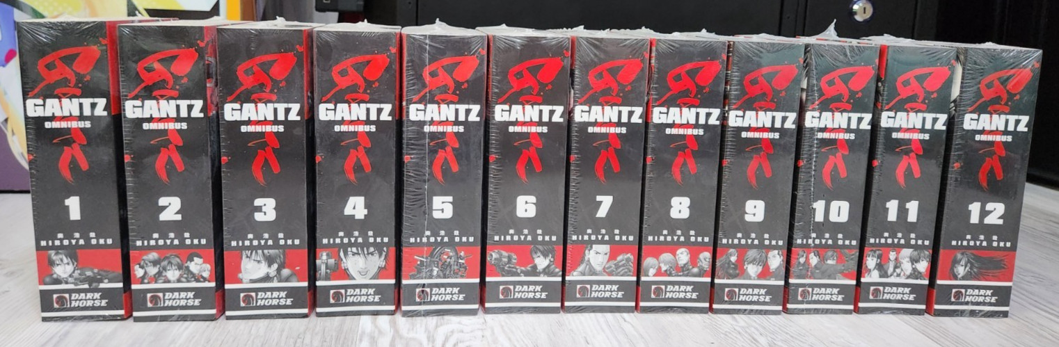 Gantz Omnibus Manga 1 - 12 set completo inglese di Hiroya Oku NUOVO SIGILLATO
