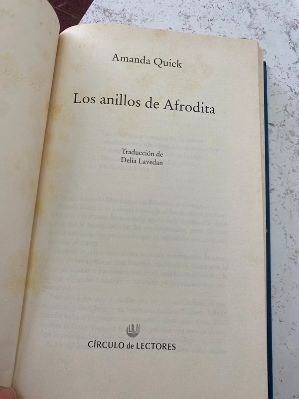 Libro los anillos de afrodita