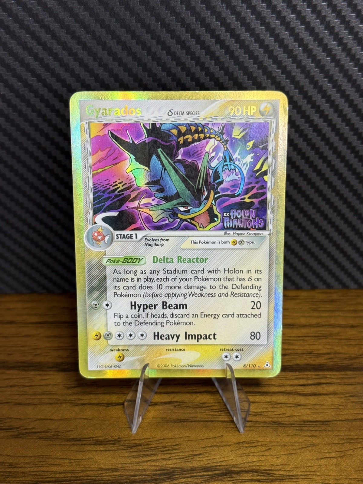 Pokémon Gyarados 2006 (Specie Delta) 8/110 EX Holon Phantoms Holo Raro HP