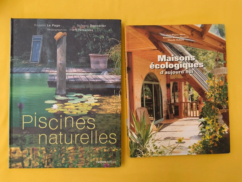 Lot livres éco-construction + piscines naturelles
