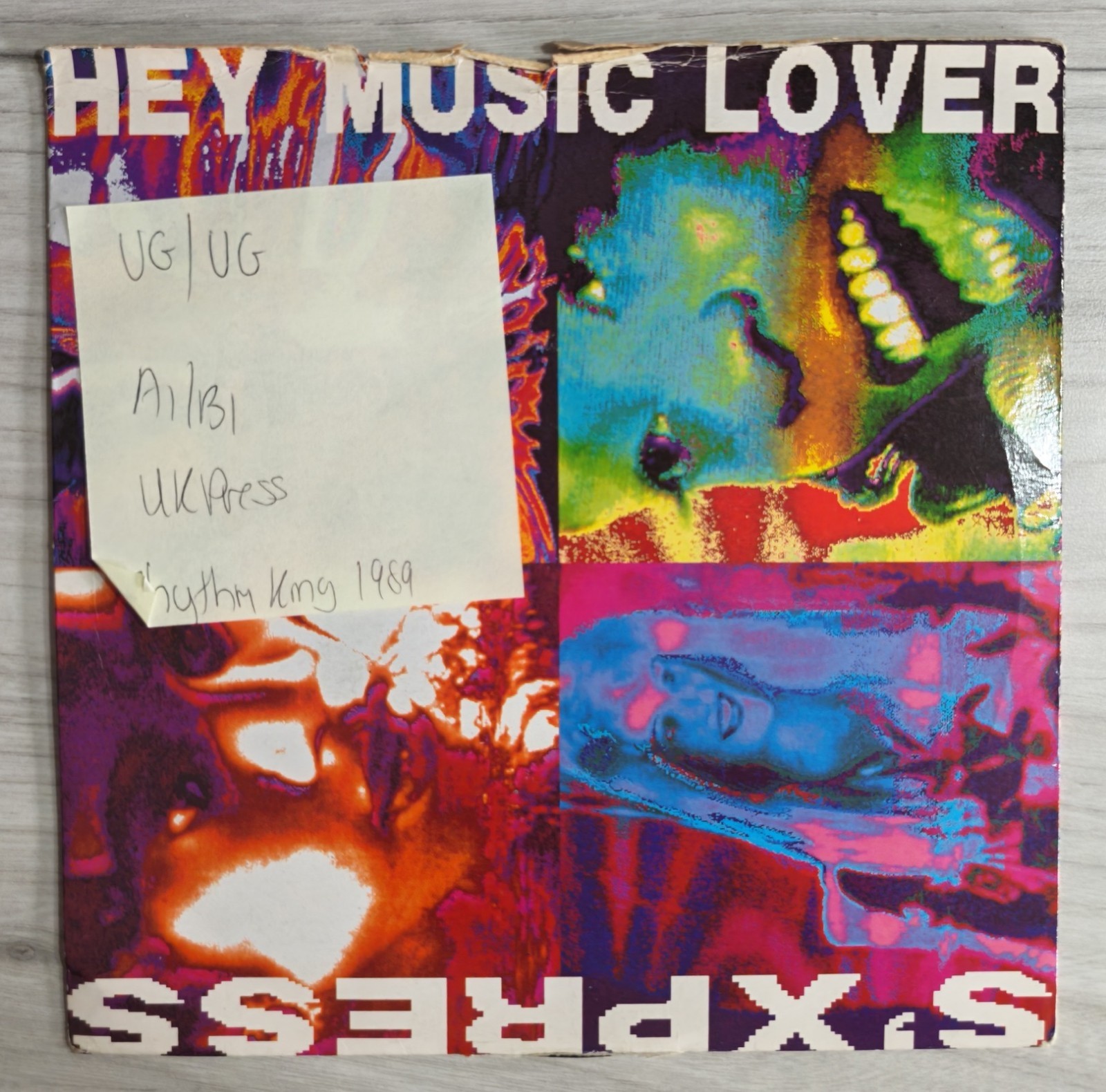 S'Express Hey Music Lover Vinyl Record 7" VG/VG LEFT 30 1989
