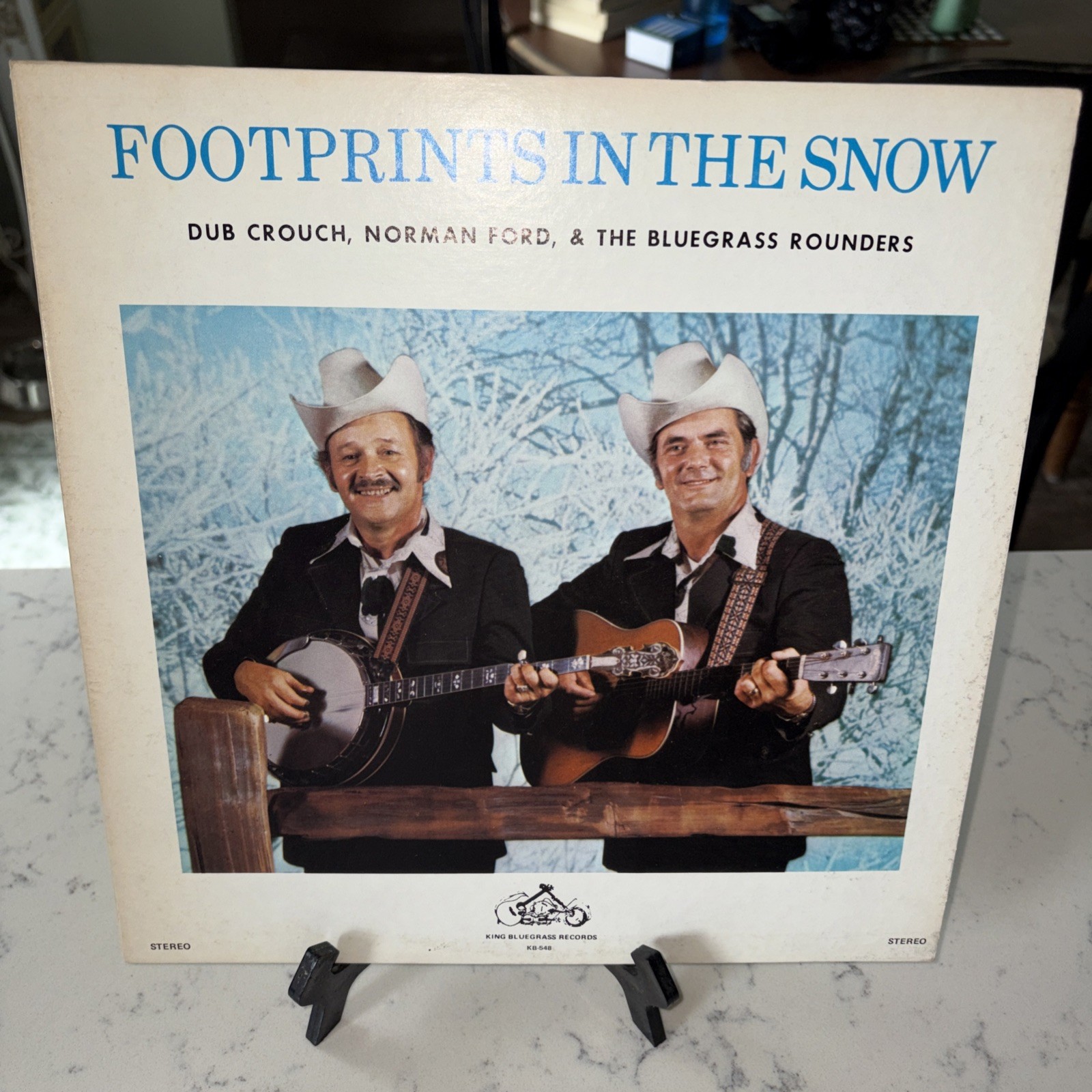 DUB CROUCH & NORMAN FORD: footprints in the snow KING BLUEGRASS 12" LP 33 NICE!!