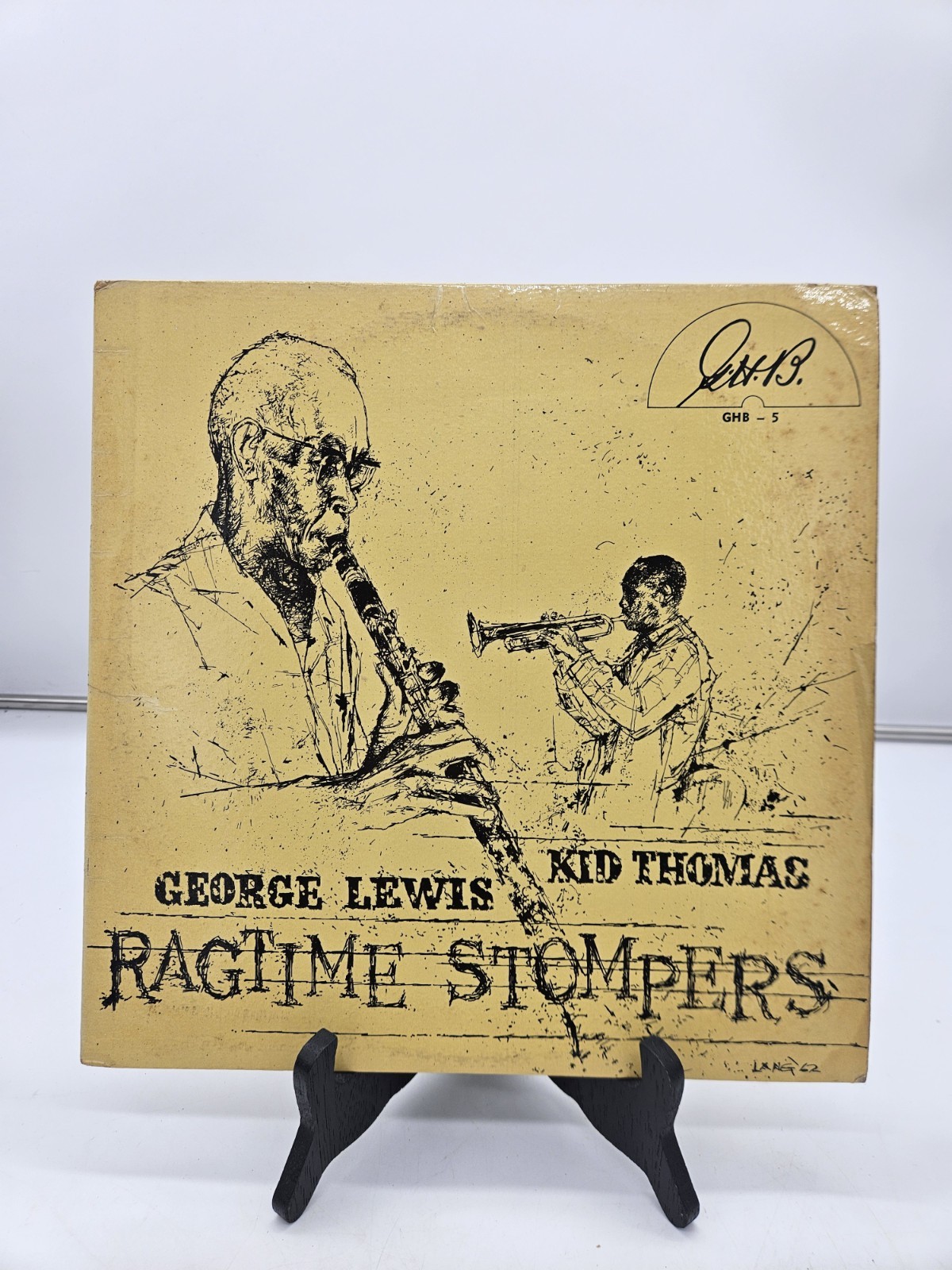 12" Kid Thomas-George Lewis Ragtime Stompers 1962 G.H.B. Vinyl LP 