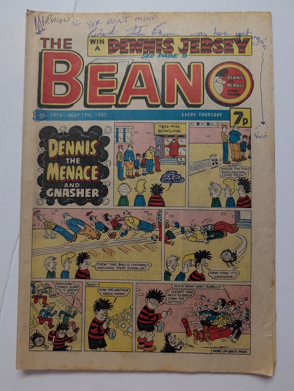 Beano Comic No 1974, May 17th 1980.